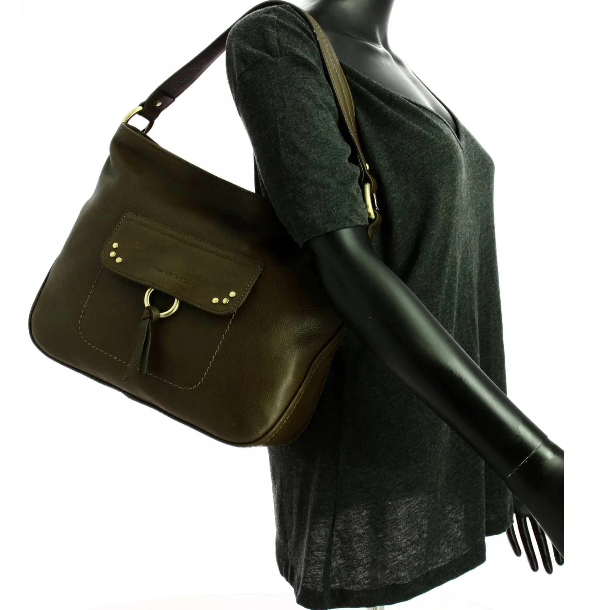 Francinel Sac porte epaule Enola details clous*Femme Sacs Porté Épaule