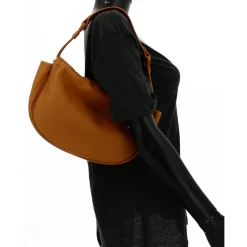 Mocca Sac porte epaule Julie en cuir*Femme Sacs Porté Épaule|Sacs Bandoulière