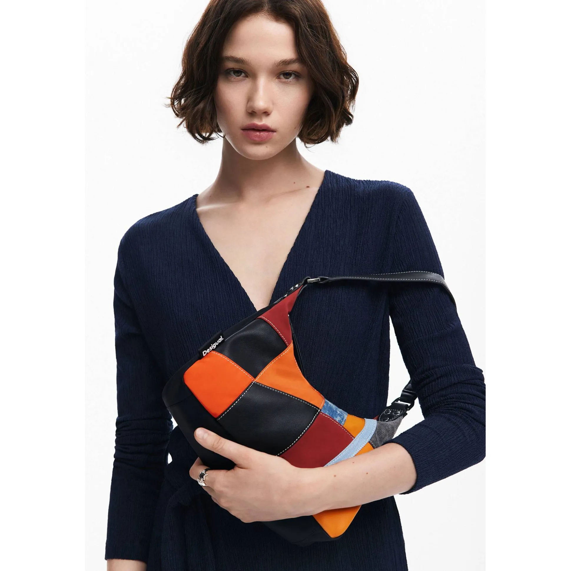 Desigual Sac porte epaule patch texture Lovelace*Femme Sacs Porté Épaule