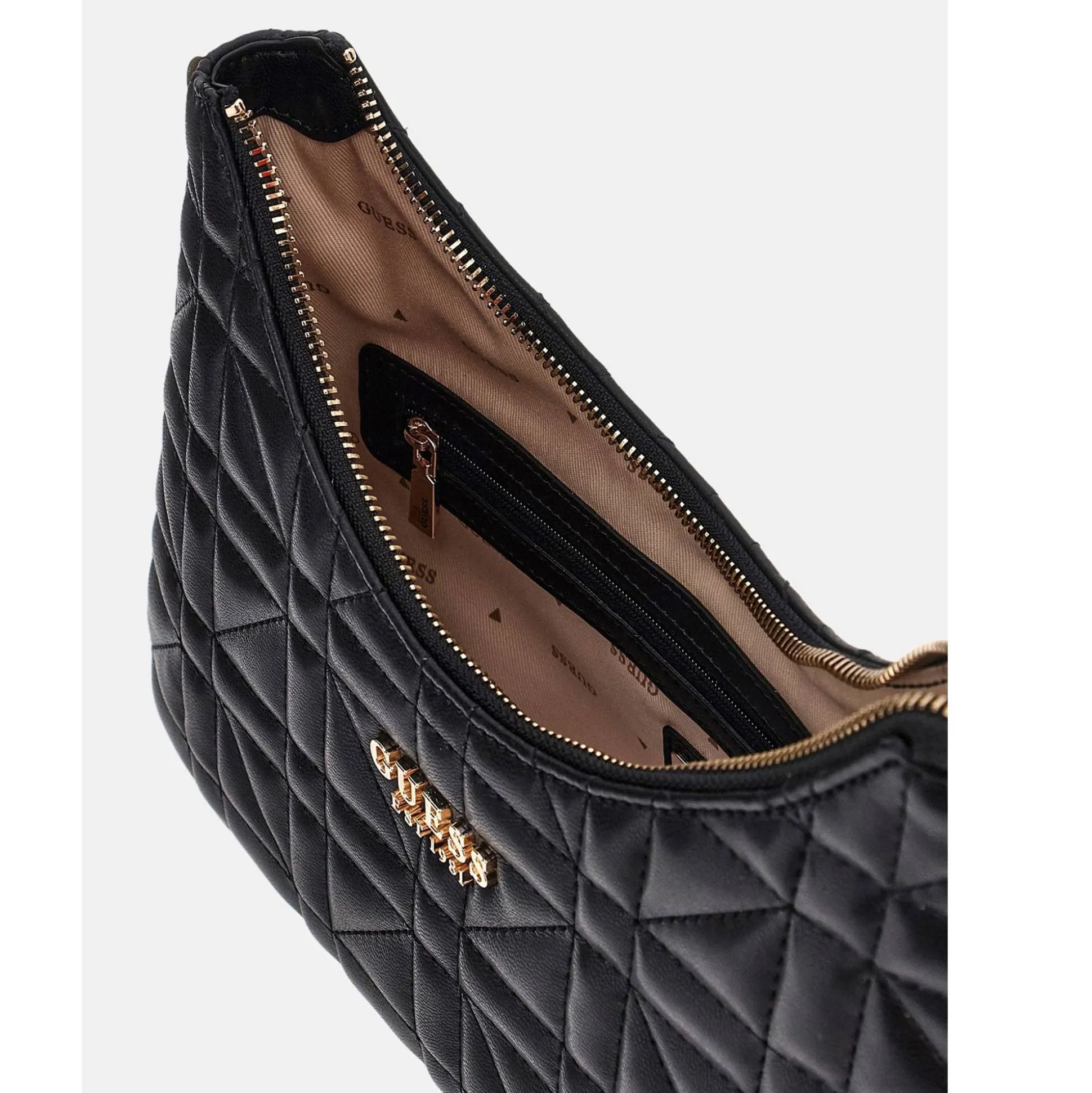 Guess Sac porte epaule zippe Assia matelasse*Femme Sacs Porté Épaule