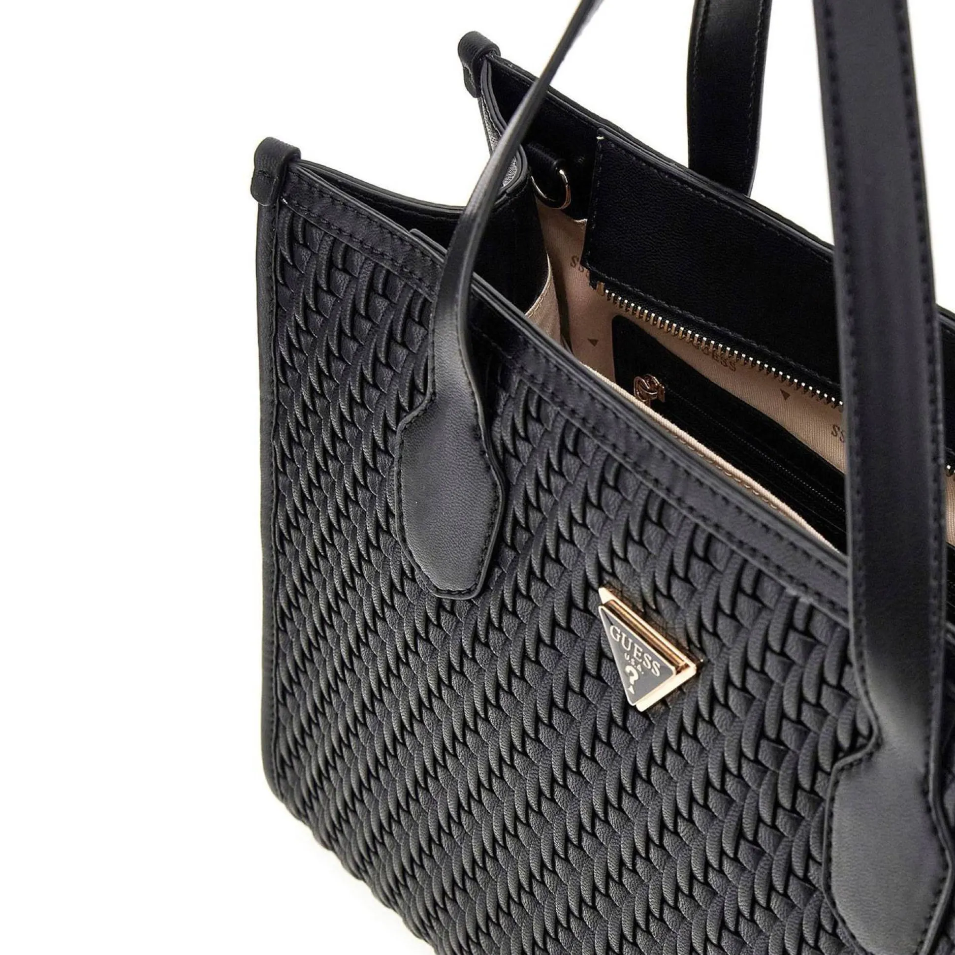 Guess Sac porte main effet tisse Silvana*Femme Sacs À Main