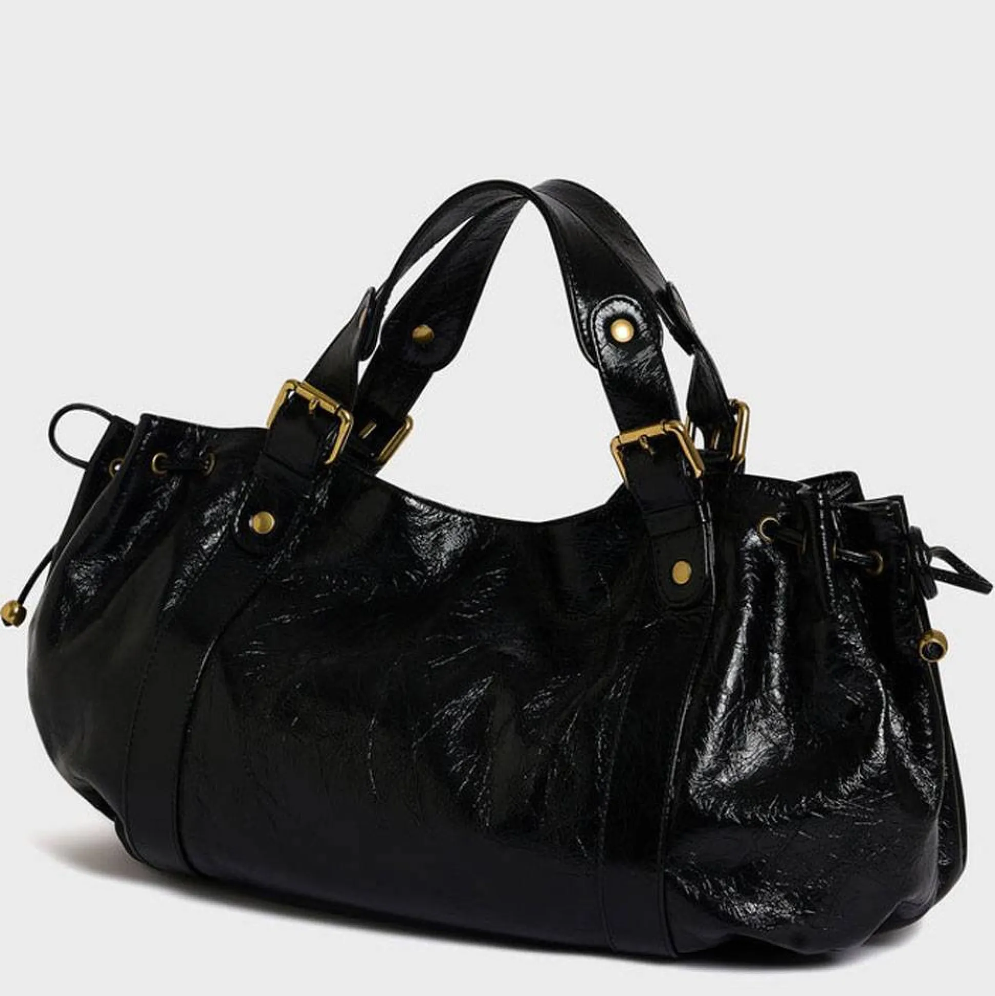 Gerard Darel Sac porte main Le 24H en cuir froisse*Femme Sacs À Main