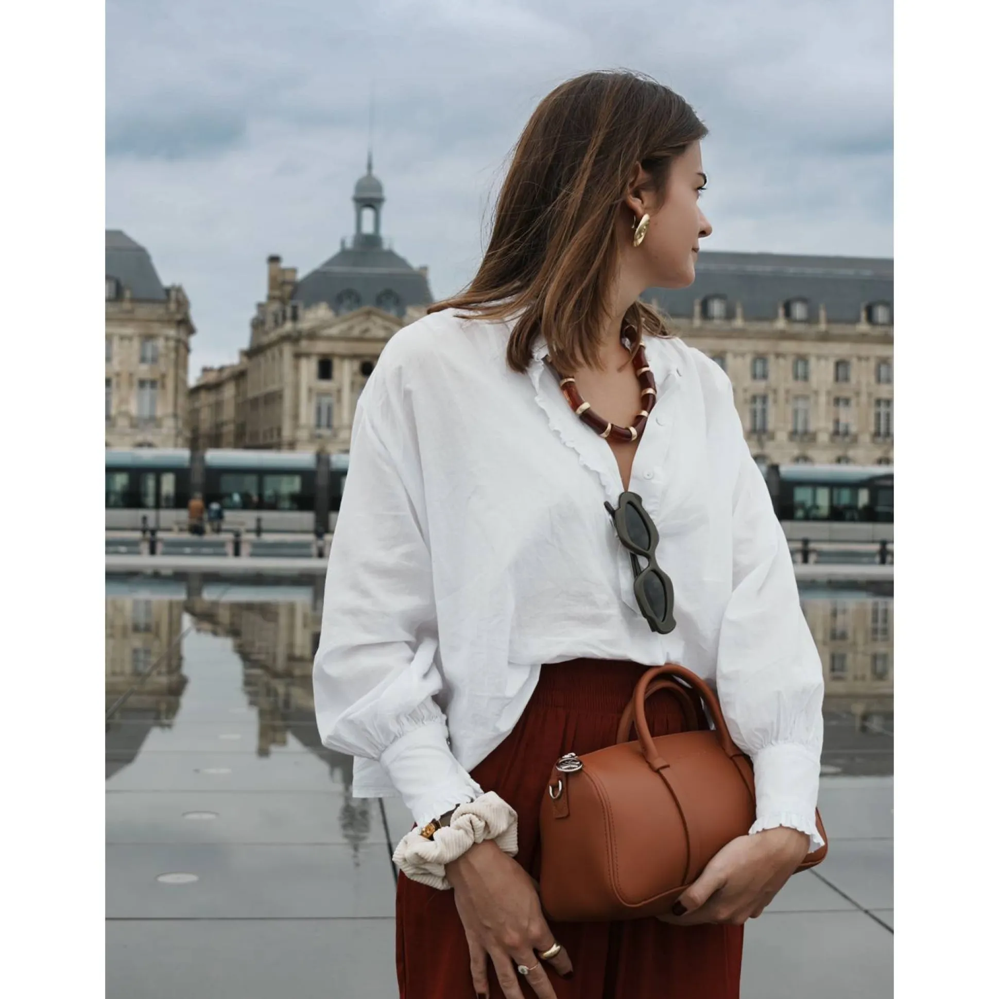 Longchamp Sac porte main M Daylong cuir*Femme Sacs À Main