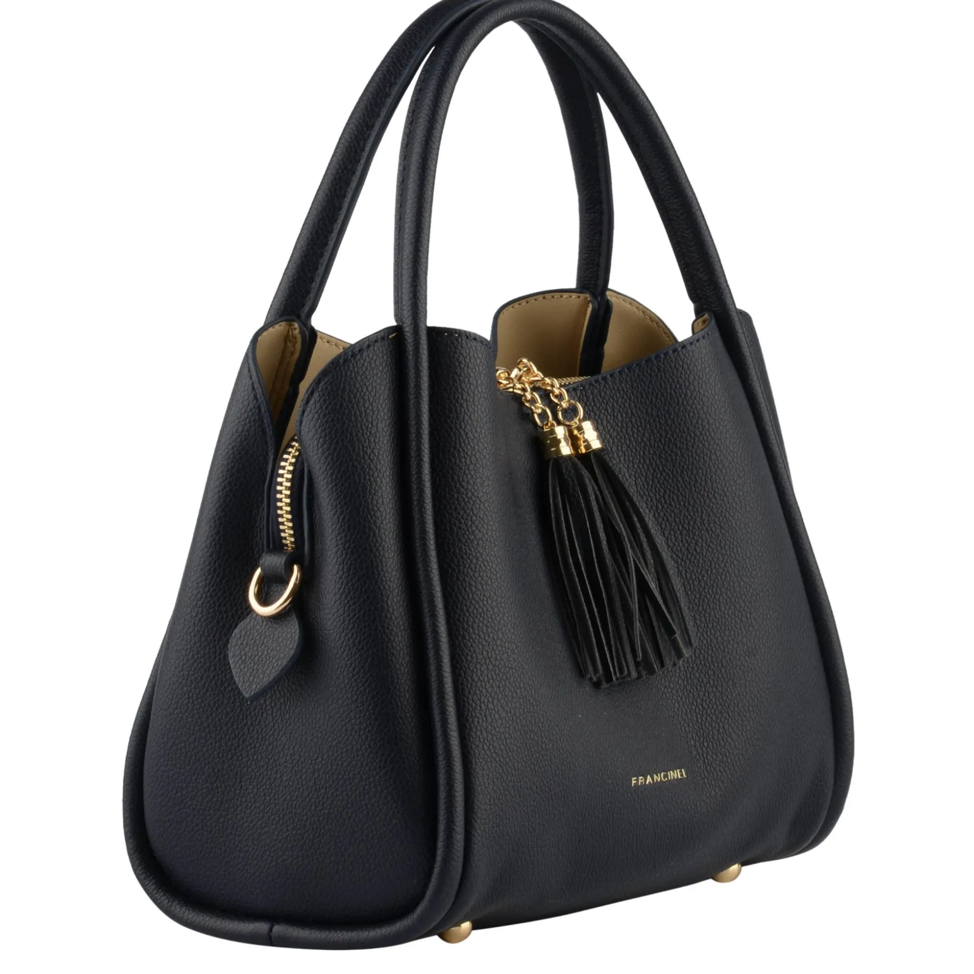 Francinel Sac porte main Naelle graine a pompons*Femme Sacs À Main