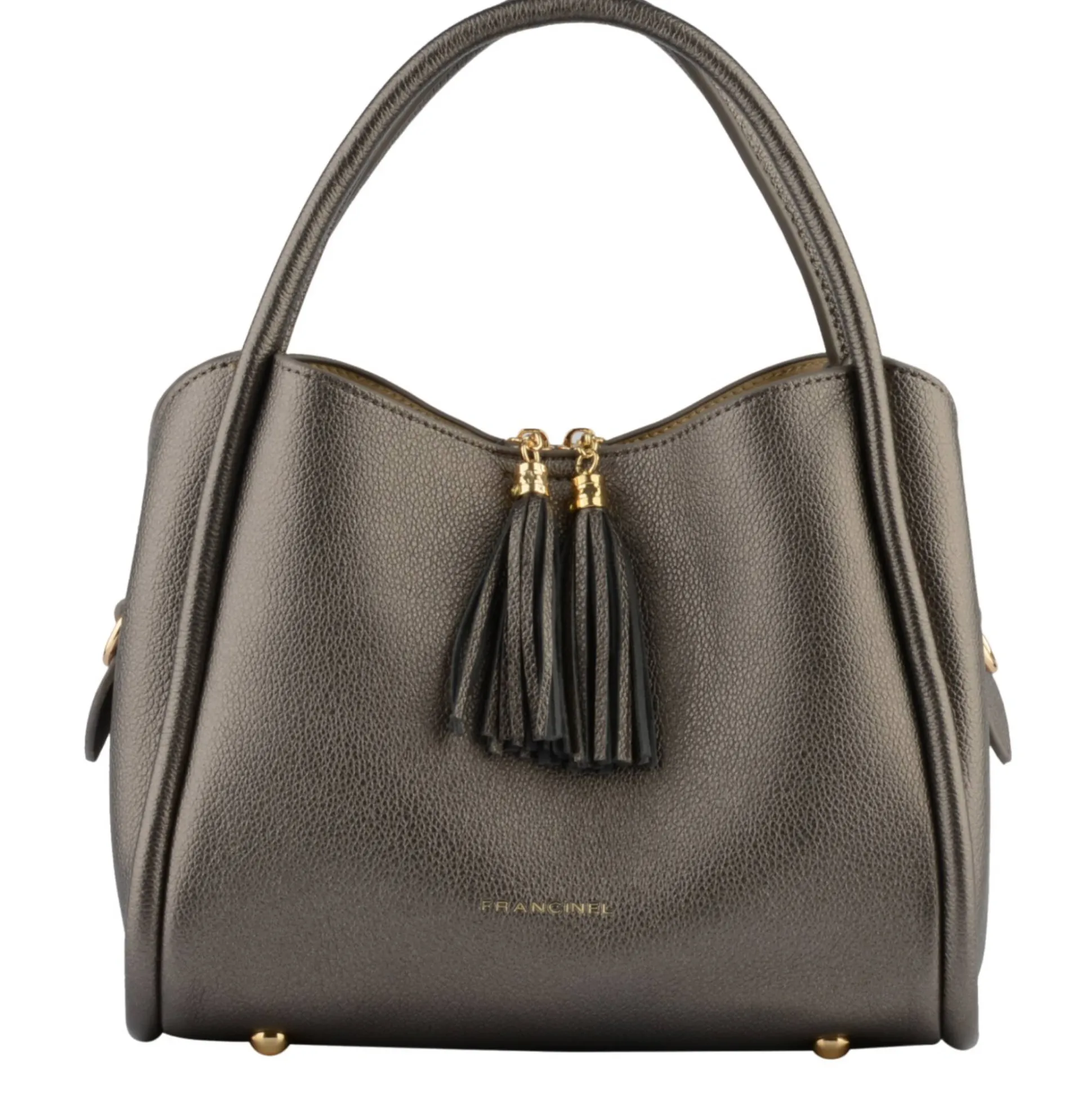 Francinel Sac porte main Naelle graine a pompons*Femme Sacs À Main