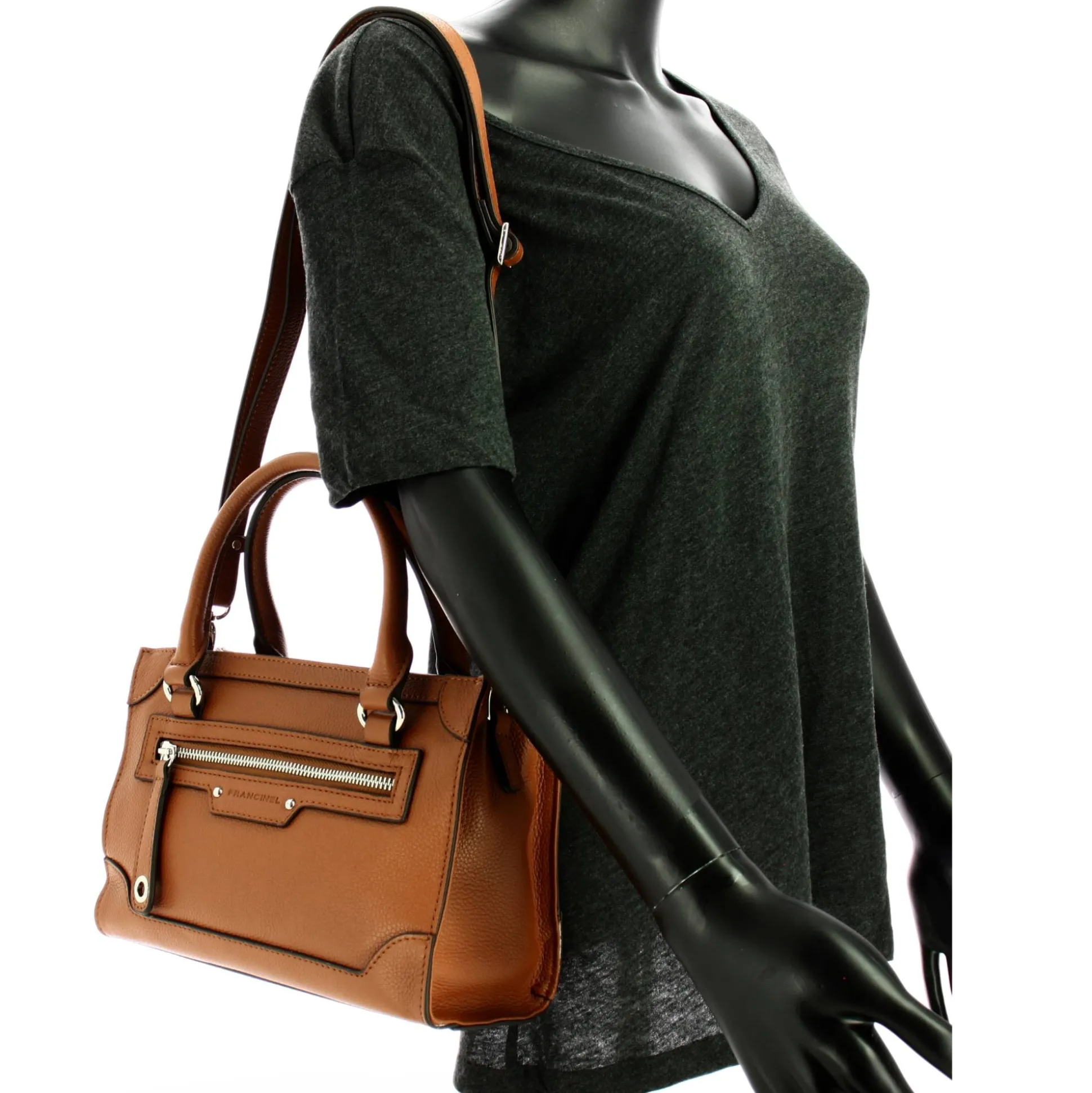 Francinel Sac porte main Tiana cuir foulonne*Femme Sacs À Main