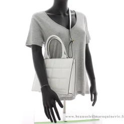 Mia & Joy Sac porte main Valentina matelasse en cuir*Femme Sacs À Main