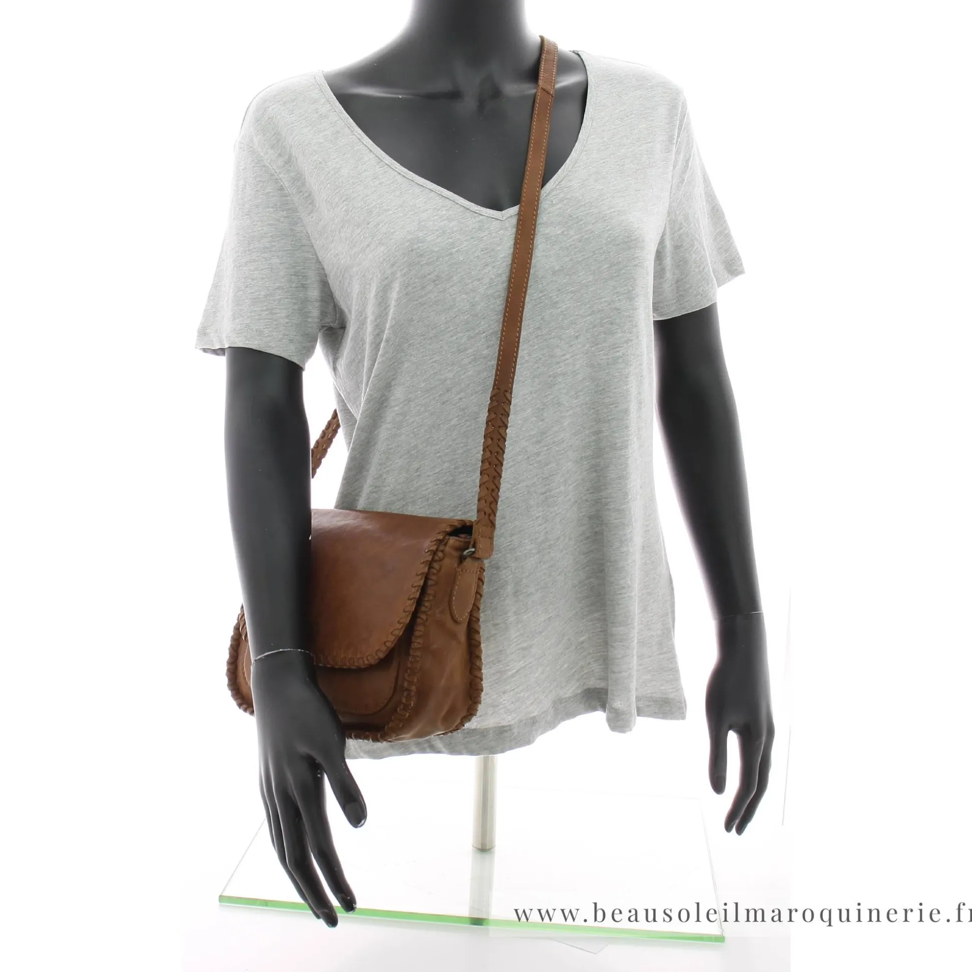 Biba Sac porte travers details tresses Winona*Femme Sacs Bandoulière
