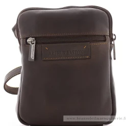 Arthur Aston Sac porte travers en cuir de vachette Johany*Homme Sacoches Homme