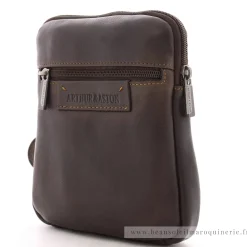 Arthur Aston Sac porte travers en cuir de vachette Johany*Homme Sacoches Homme