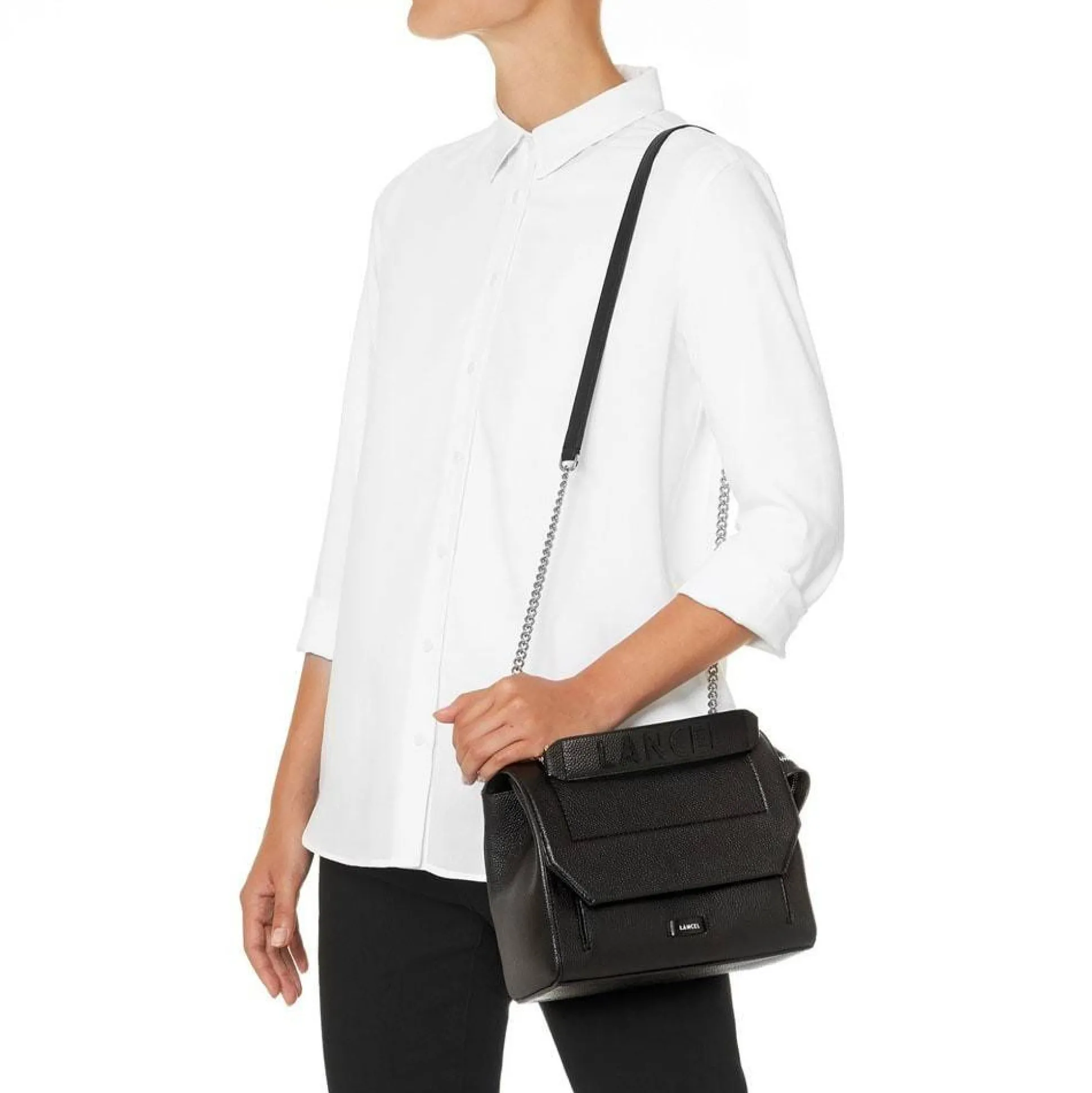 Lancel Sac rabat avec poignee Ninon M - Fabrique en Italie*Femme Sacs Bandoulière