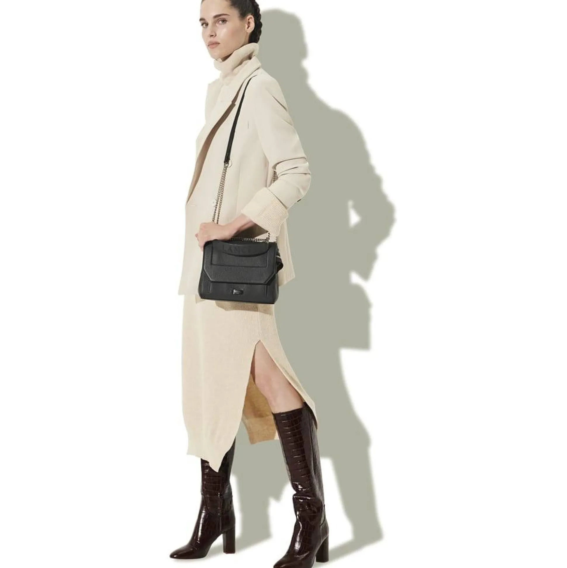 Lancel Sac rabat avec poignee Ninon M - Fabrique en Italie*Femme Sacs Bandoulière