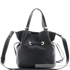 Lancel Sac seau cuir graine et python Premier Flirt*Femme Sacs À Main
