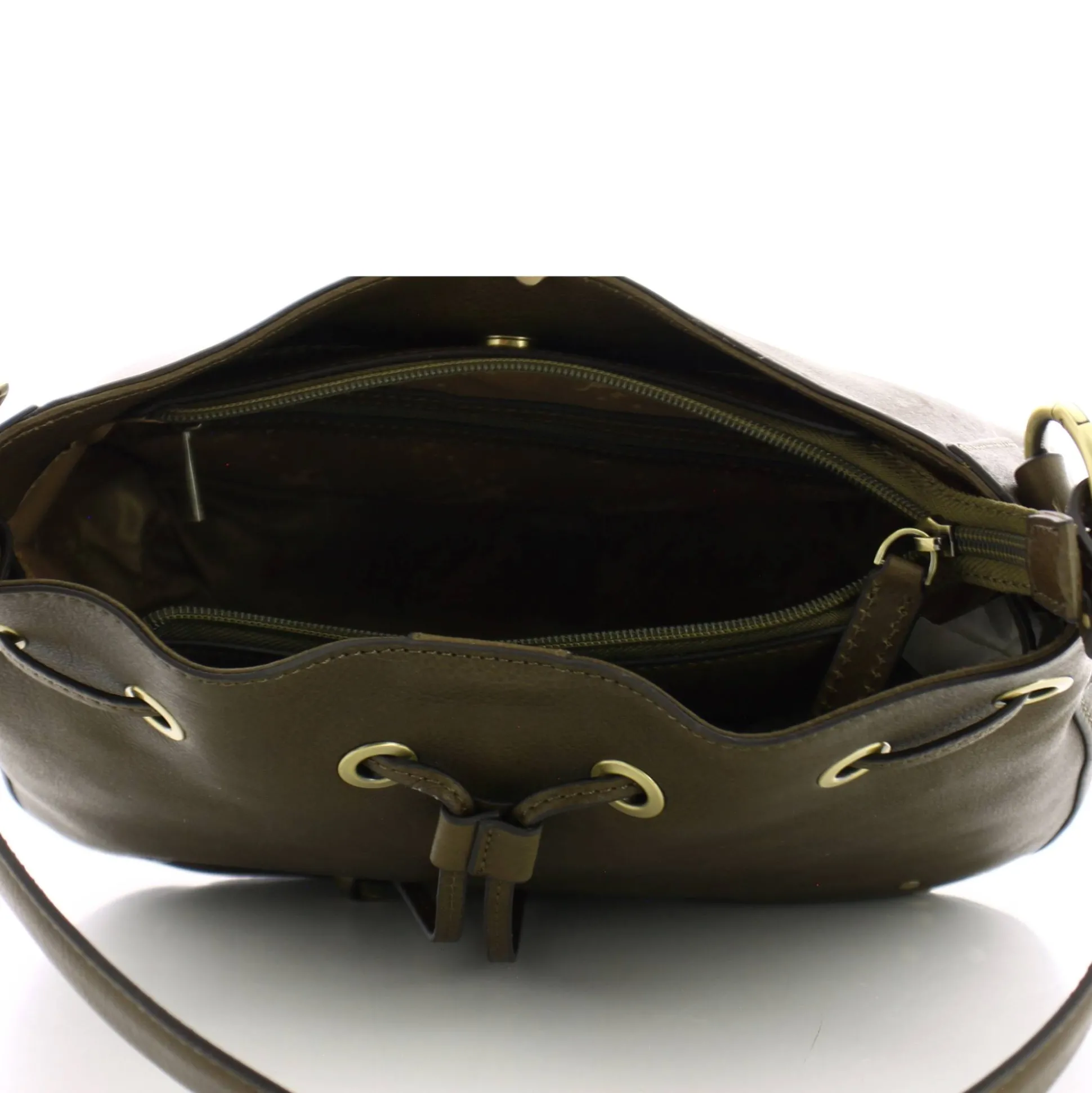 Francinel Sac seau Enola cuir a oeillets et clous*Femme Sacs Porté Épaule