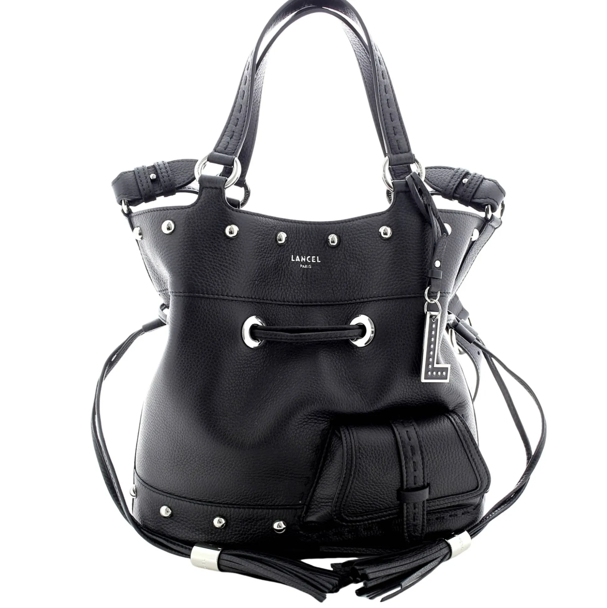 Lancel Sac seau M Premier Flirt cuir graine cloute*Femme Sacs À Main