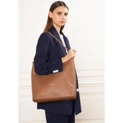 Lancaster Sac seau zippe Firenze cuir graine*Femme Sacs Bandoulière