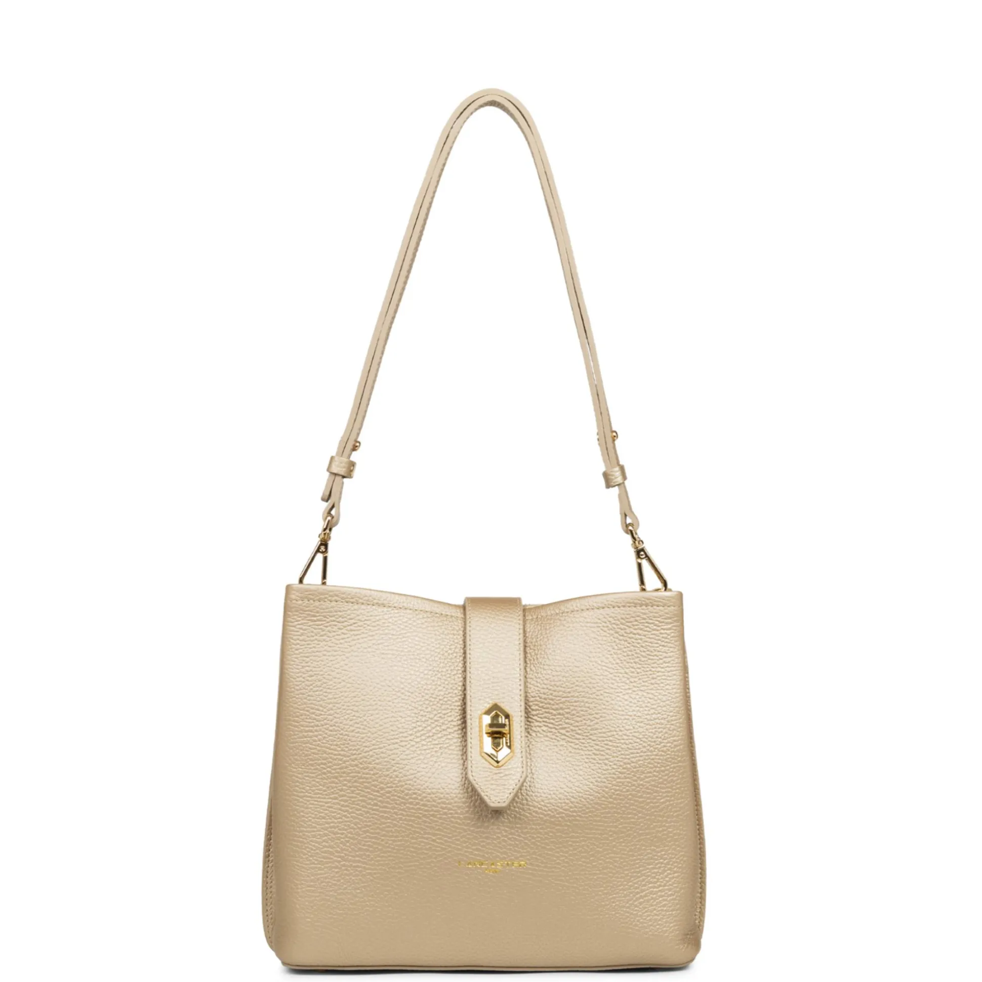 Lancaster Sac seau zippe Top Double en cuir*Femme Sacs Bandoulière