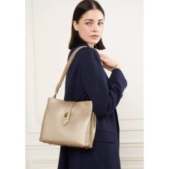 Lancaster Sac seau zippe Top Double en cuir*Femme Sacs Bandoulière