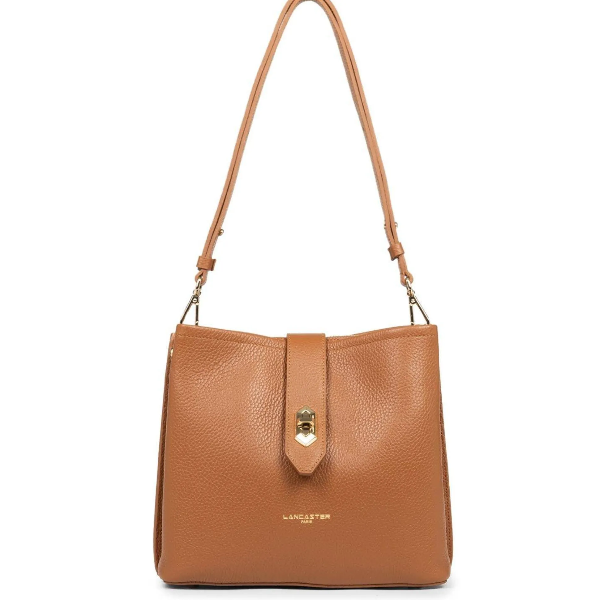 Lancaster Sac seau zippe Top Double en cuir*Femme Sacs Bandoulière