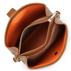 Lancaster Sac seau zippe Top Double en cuir*Femme Sacs Bandoulière
