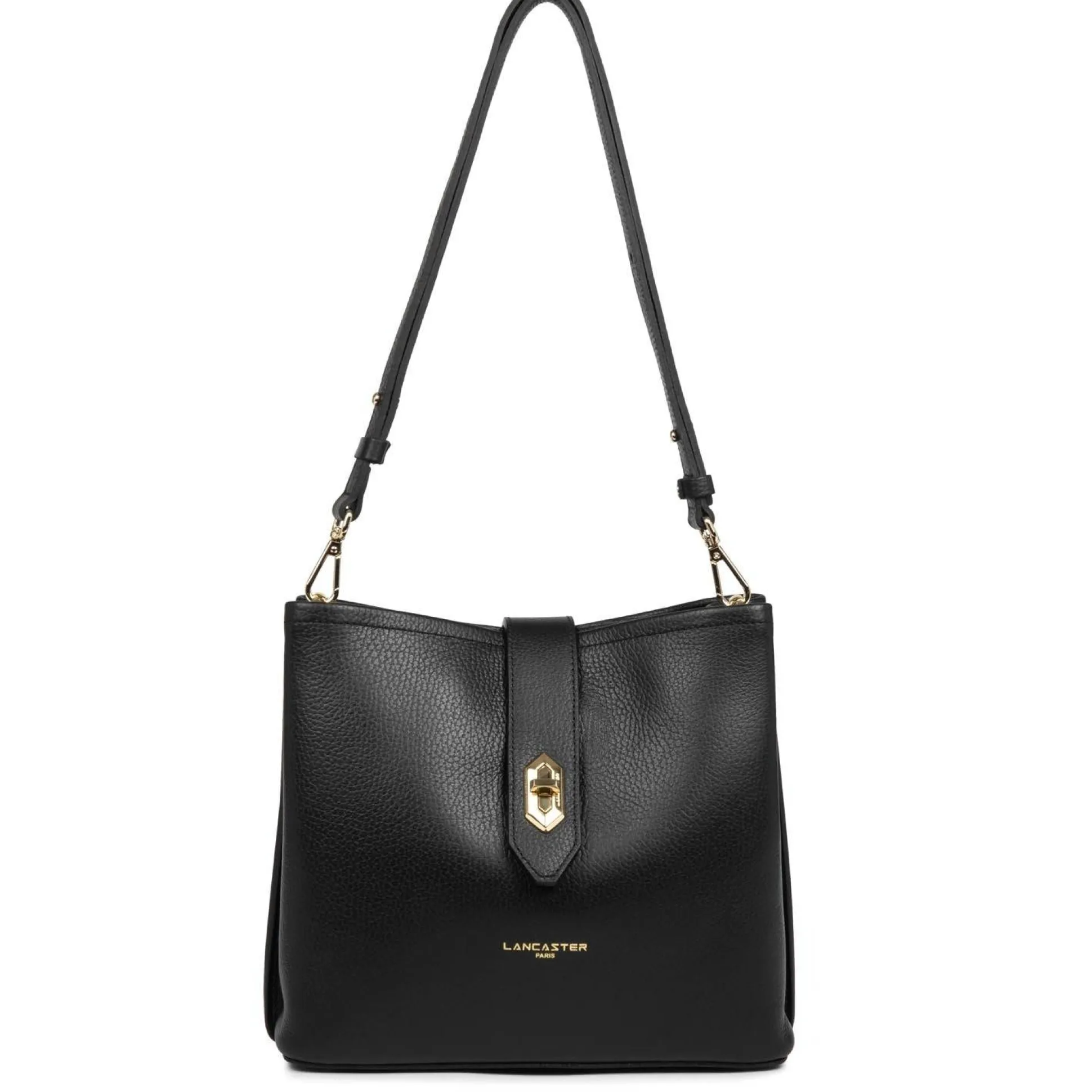 Lancaster Sac seau zippe Top Double en cuir*Femme Sacs Bandoulière