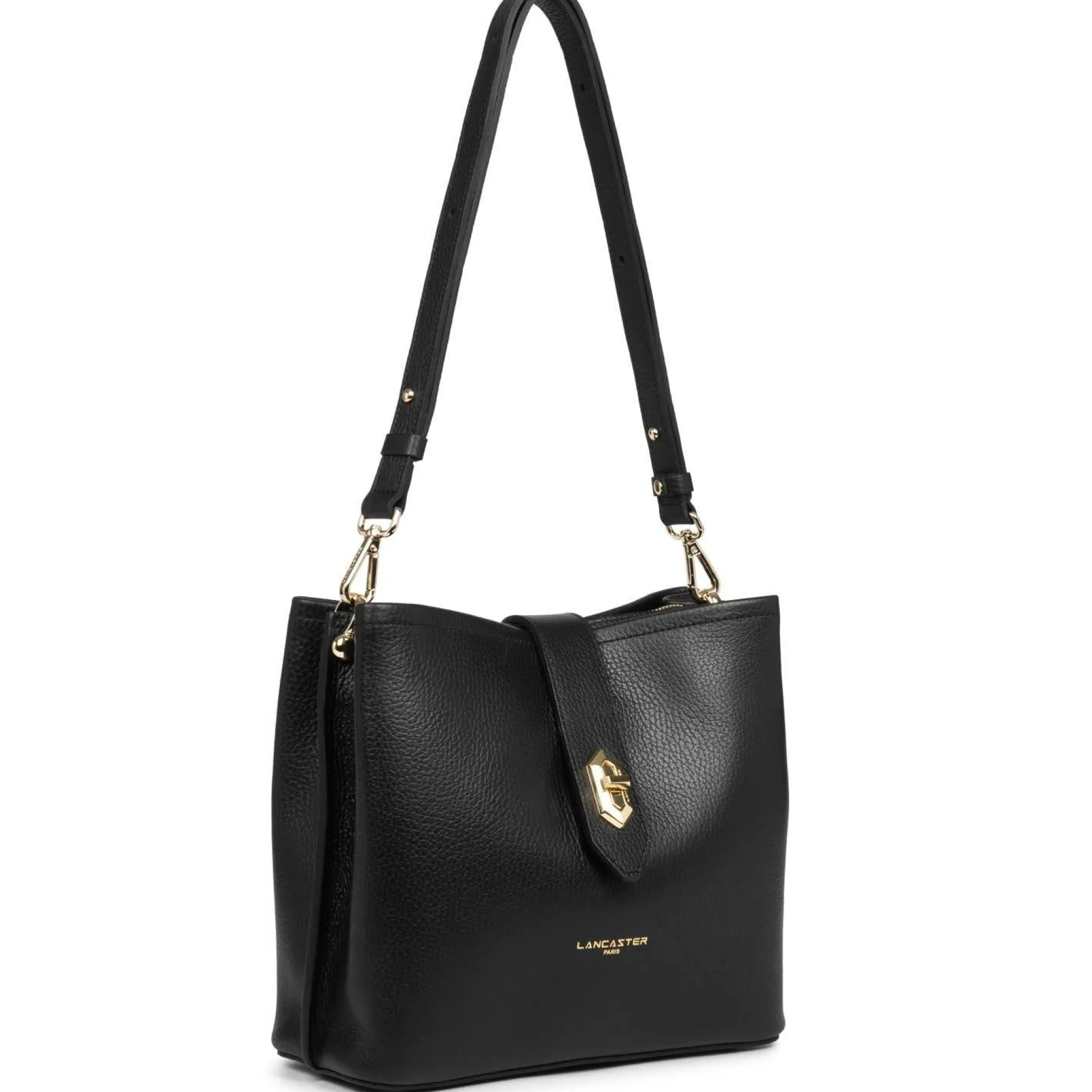 Lancaster Sac seau zippe Top Double en cuir*Femme Sacs Bandoulière
