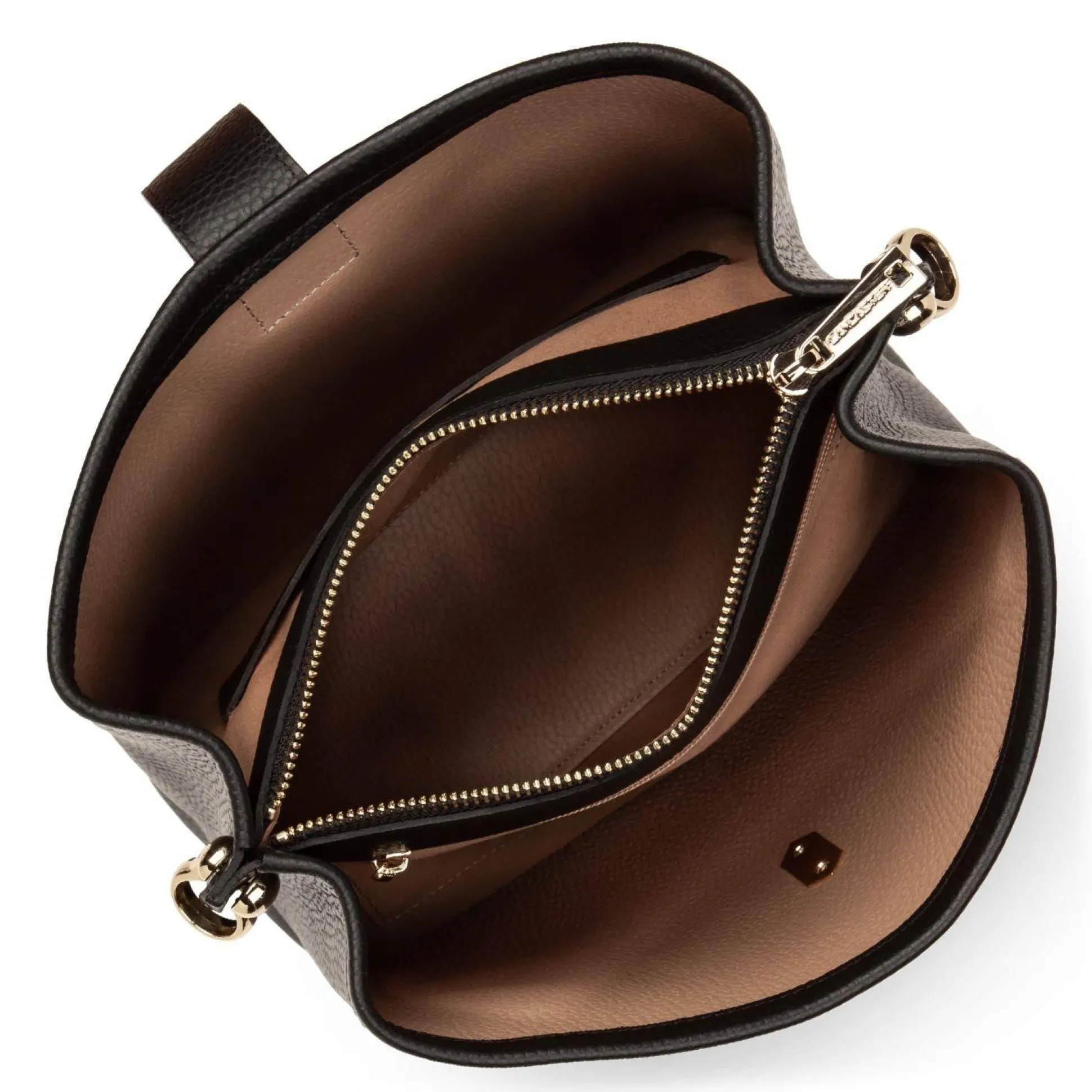 Lancaster Sac seau zippe Top Double en cuir*Femme Sacs Bandoulière