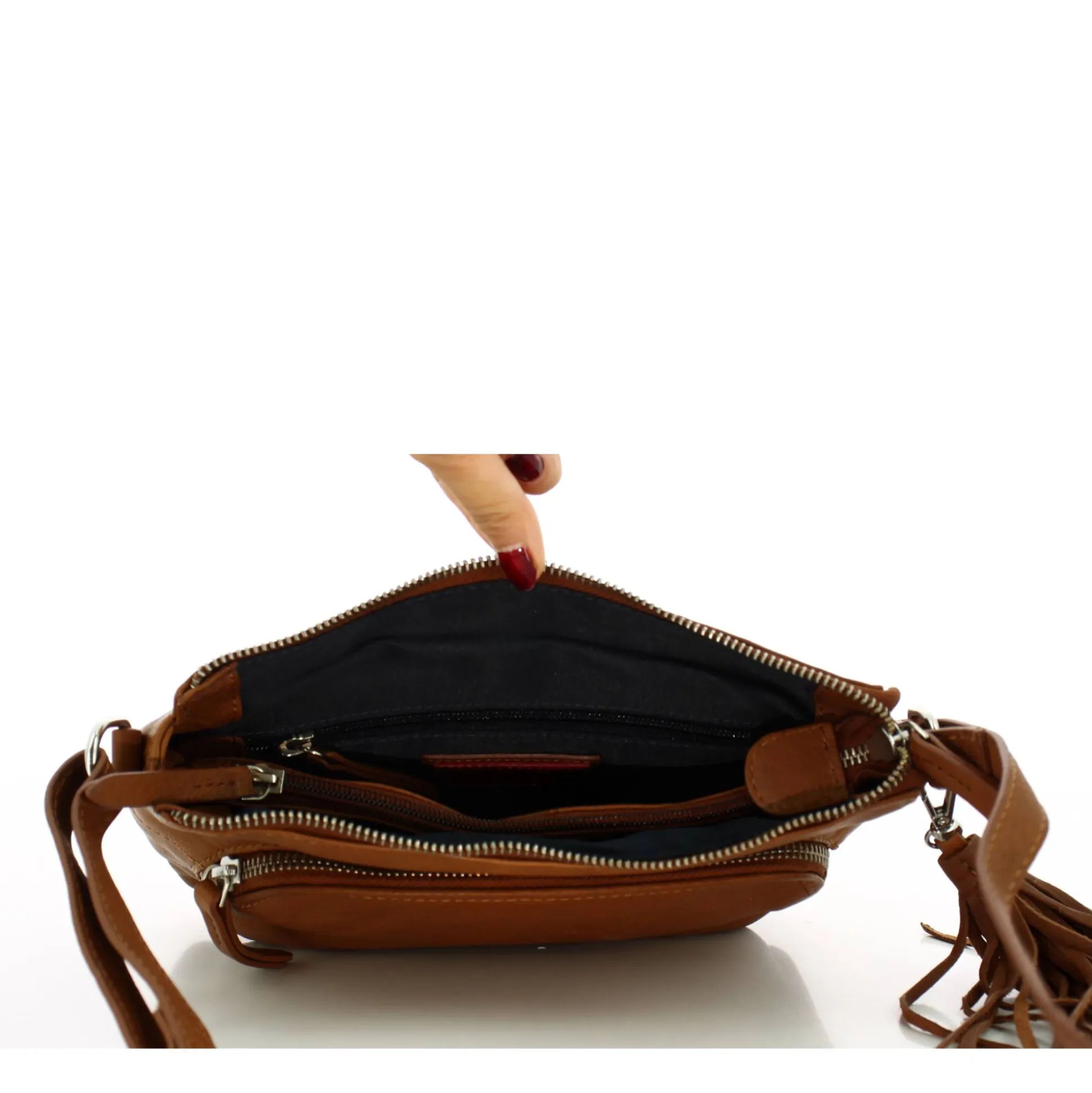 Gianni Conti Sac travers en cuir pleine fleur*Femme Sacs Bandoulière