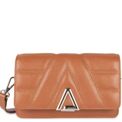 Lancaster Sac trotteur a rabat en cuir graine L'Alpha*Femme Sacs Bandoulière