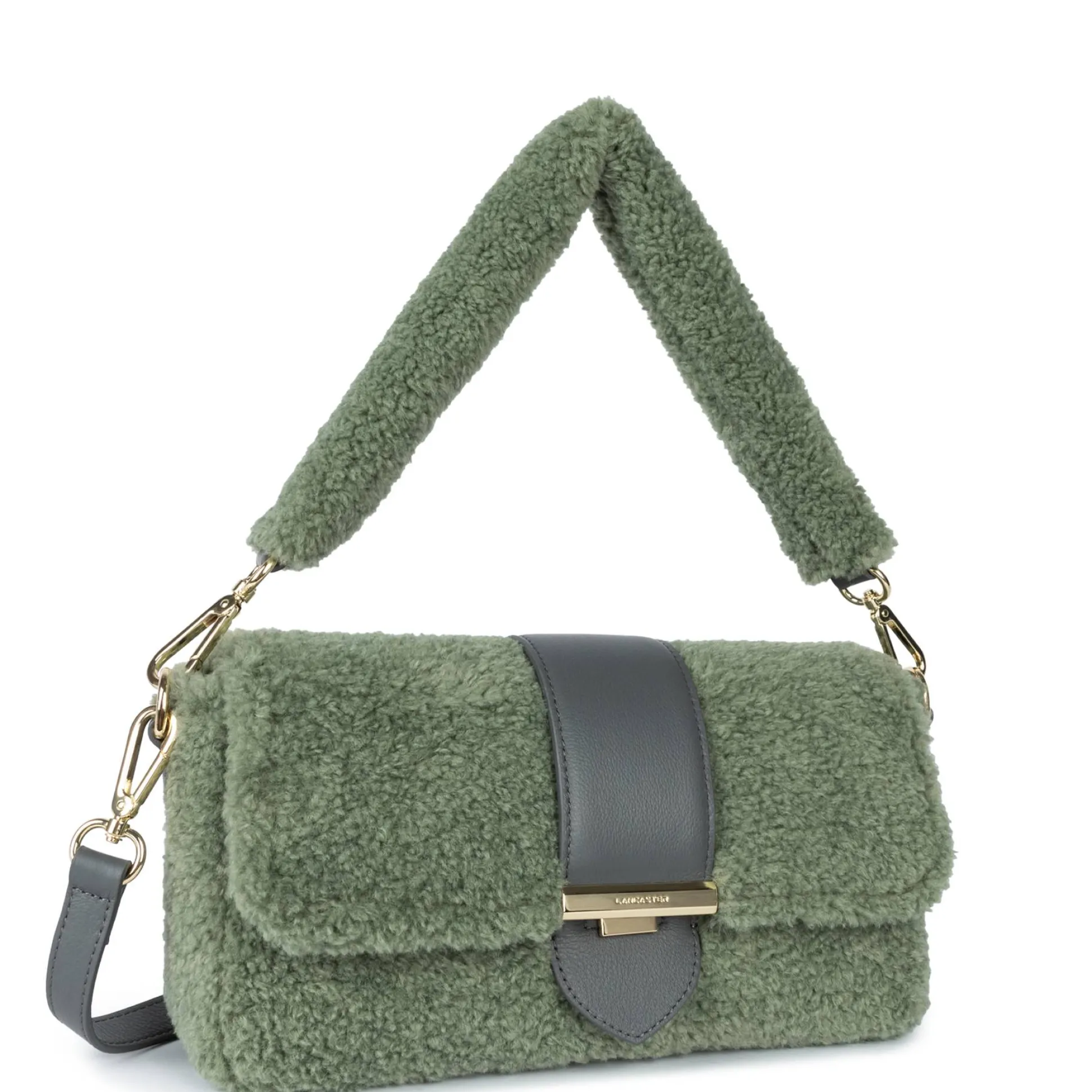 Lancaster Sac trotteur a rabat Moumoute*Femme Sacs Porté Épaule