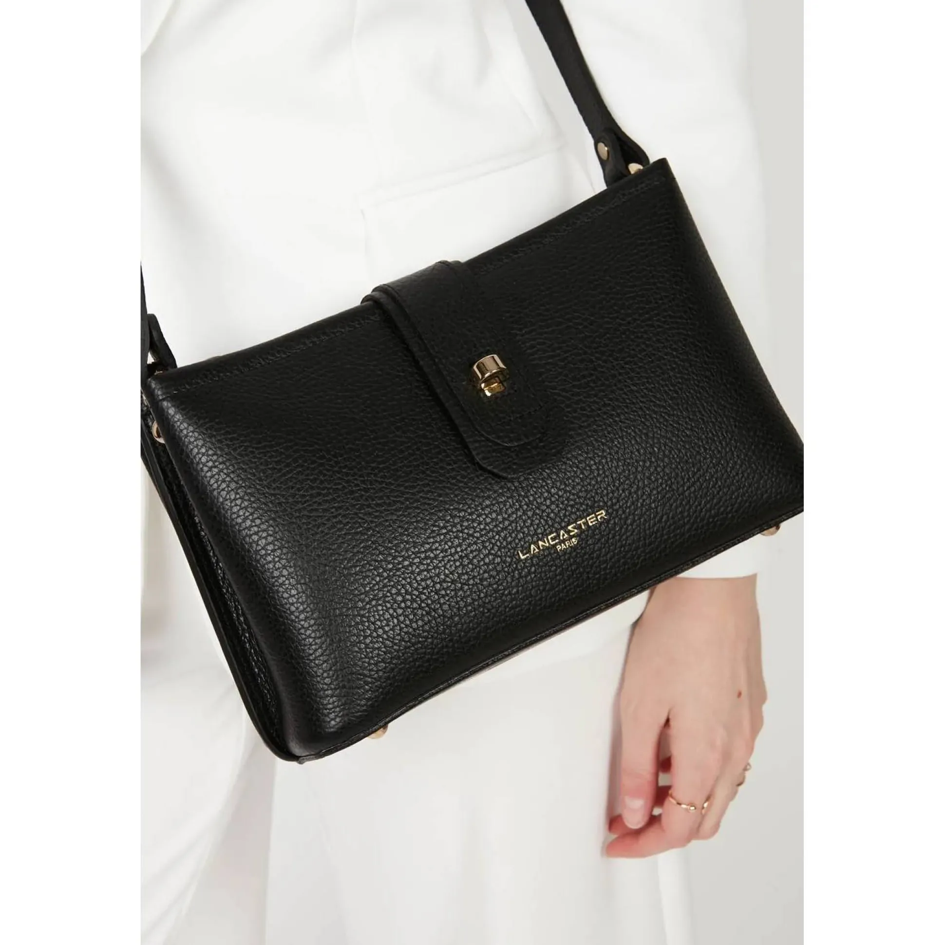 Lancaster Sac trotteur avec bandouliere Foulonne Double*Femme Sacs Bandoulière