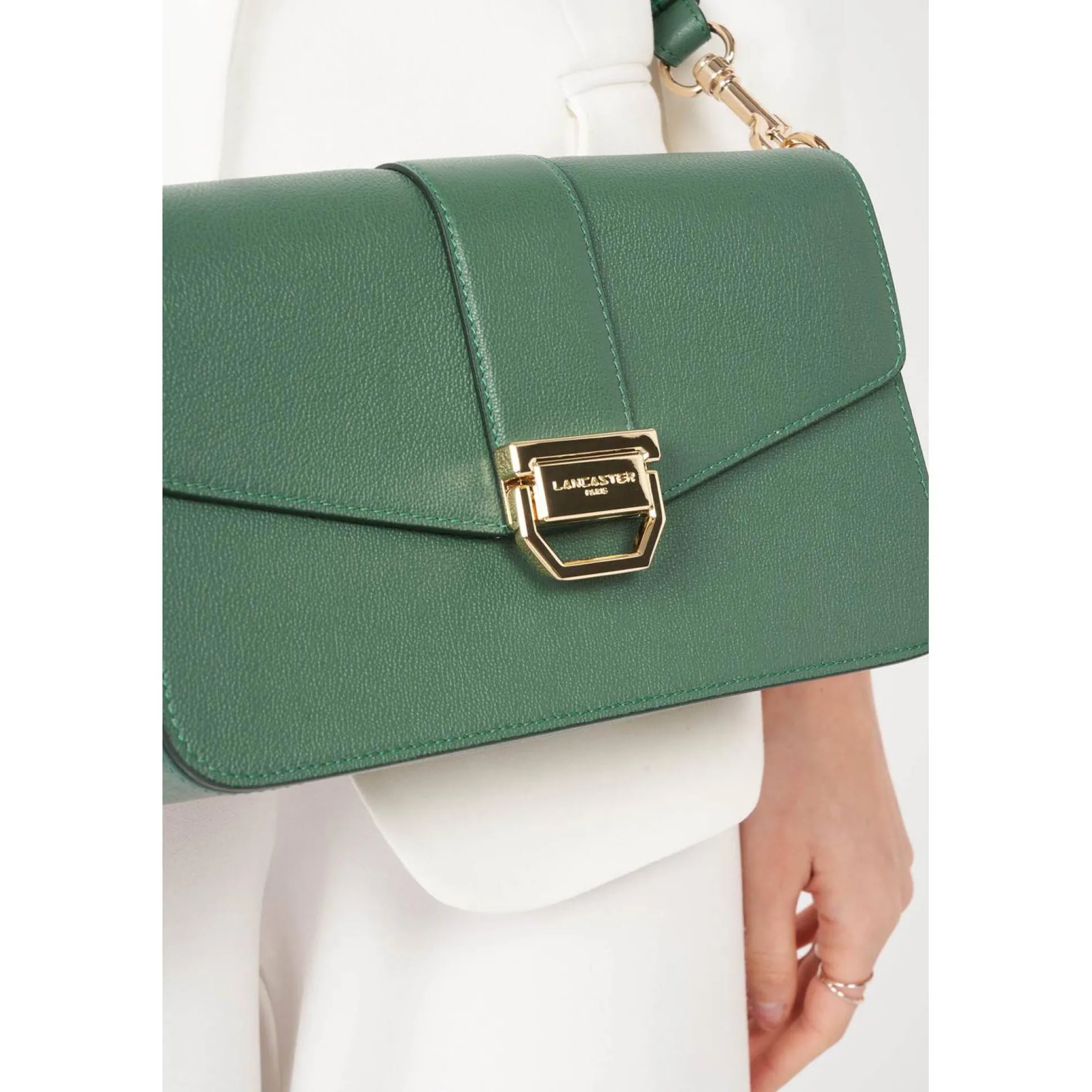 Lancaster Sac trotteur M Valor rabat avec fermoir*Femme Sacs Bandoulière|Sacs Porté Épaule