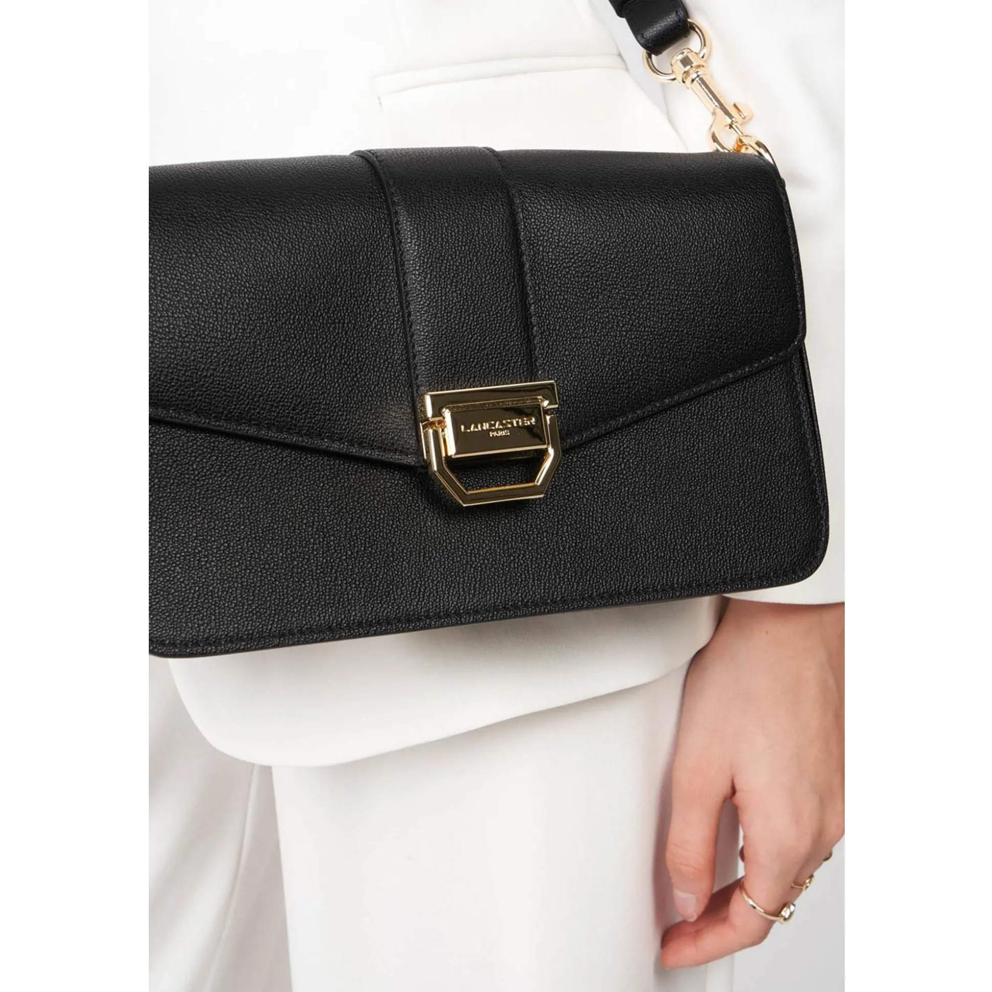 Lancaster Sac trotteur M Valor rabat avec fermoir*Femme Sacs Bandoulière|Sacs Porté Épaule