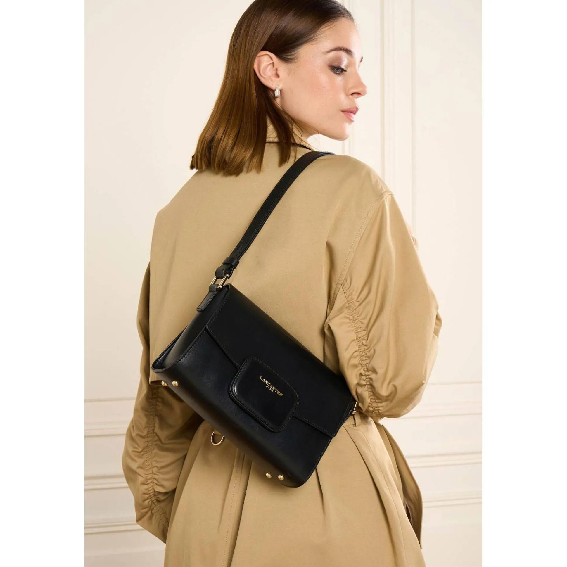 Lancaster Sac trotteur rabat aimante Paris PAD*Femme Sacs Bandoulière