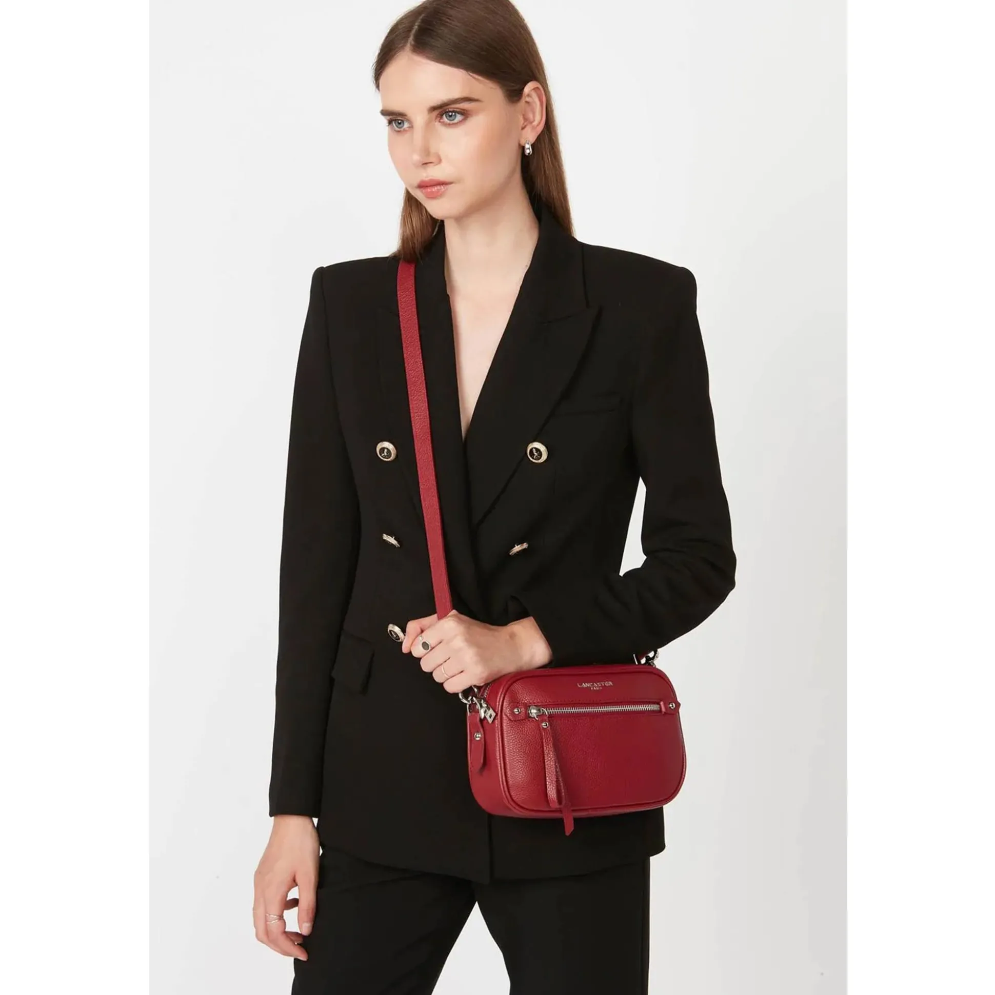 Lancaster Sac trotteur zippe Firenze en cuir*Femme Sacs Bandoulière