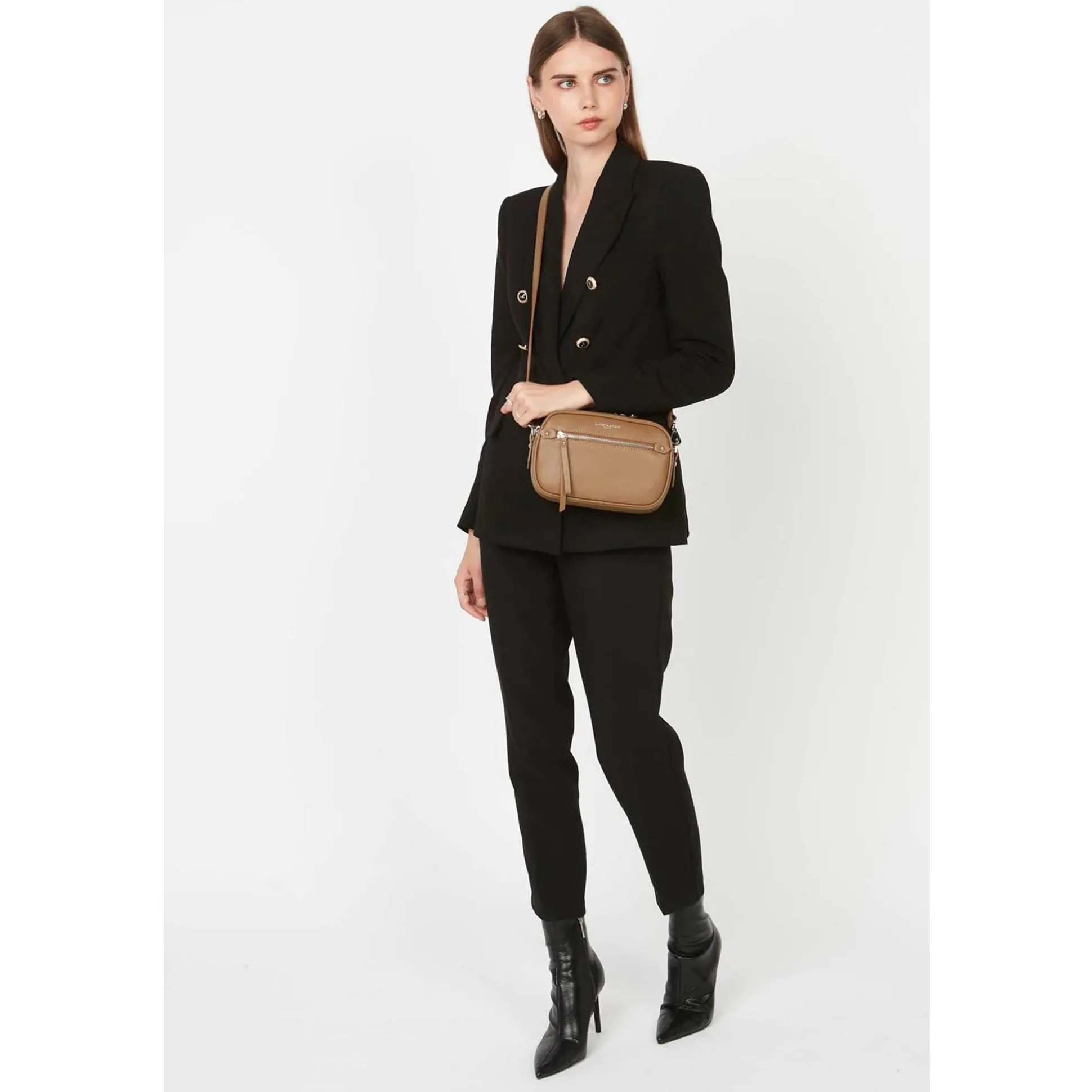 Lancaster Sac trotteur zippe Firenze en cuir*Femme Sacs Bandoulière