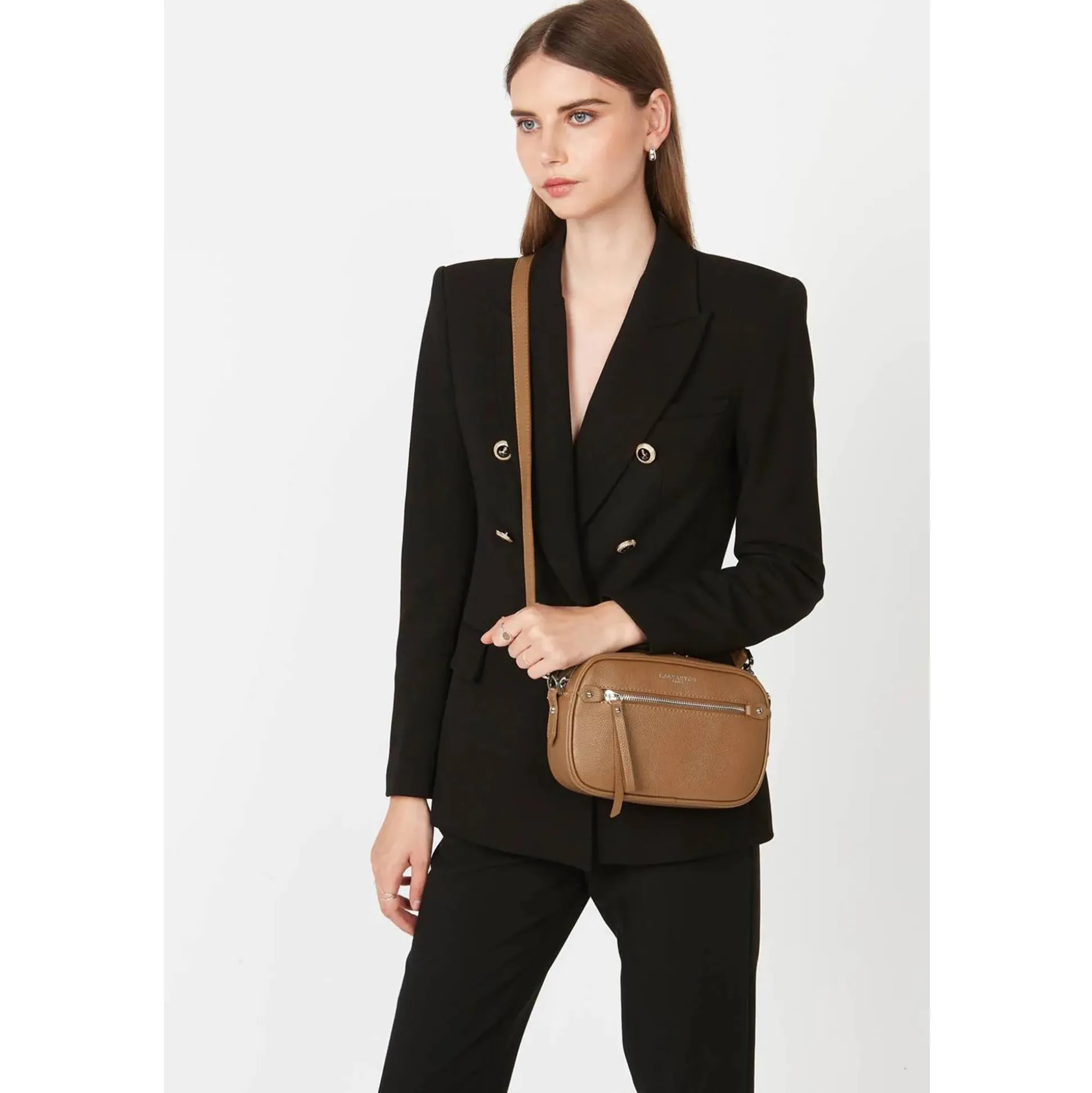 Lancaster Sac trotteur zippe Firenze en cuir*Femme Sacs Bandoulière