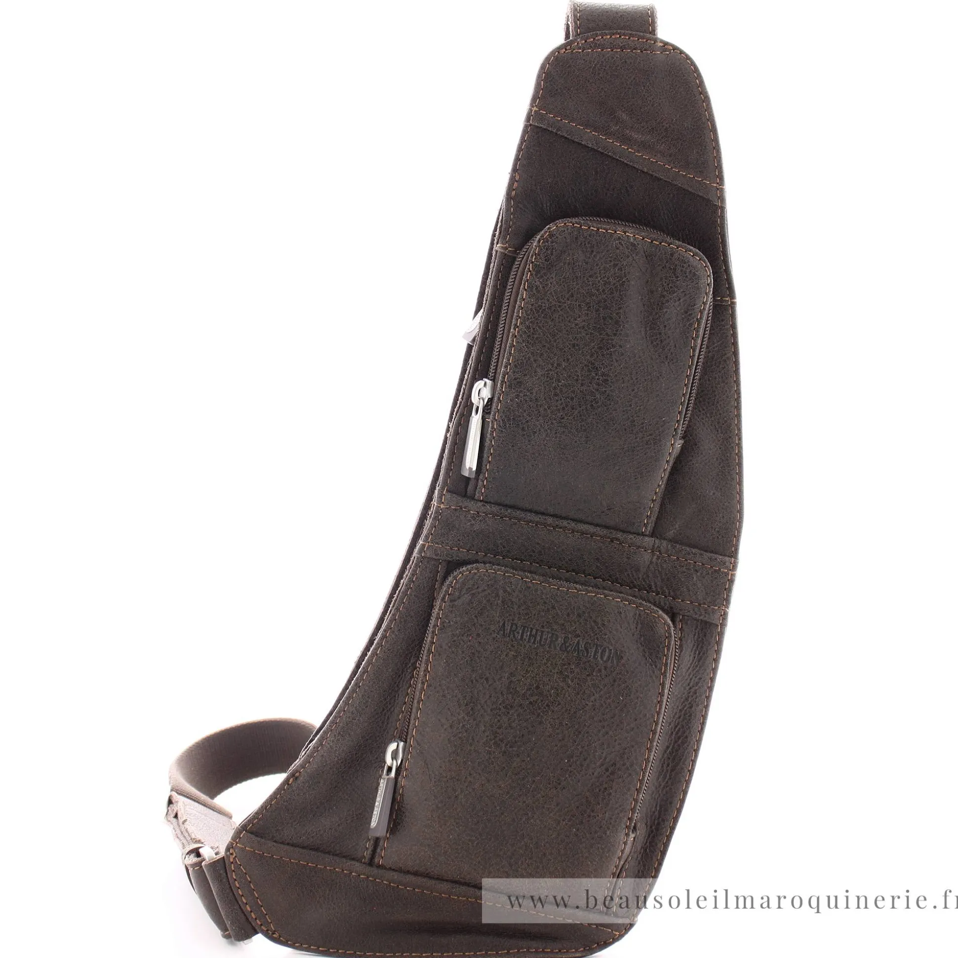 Arthur Aston Sacoche body bag cuir Cristiano*Homme Sacoches Homme