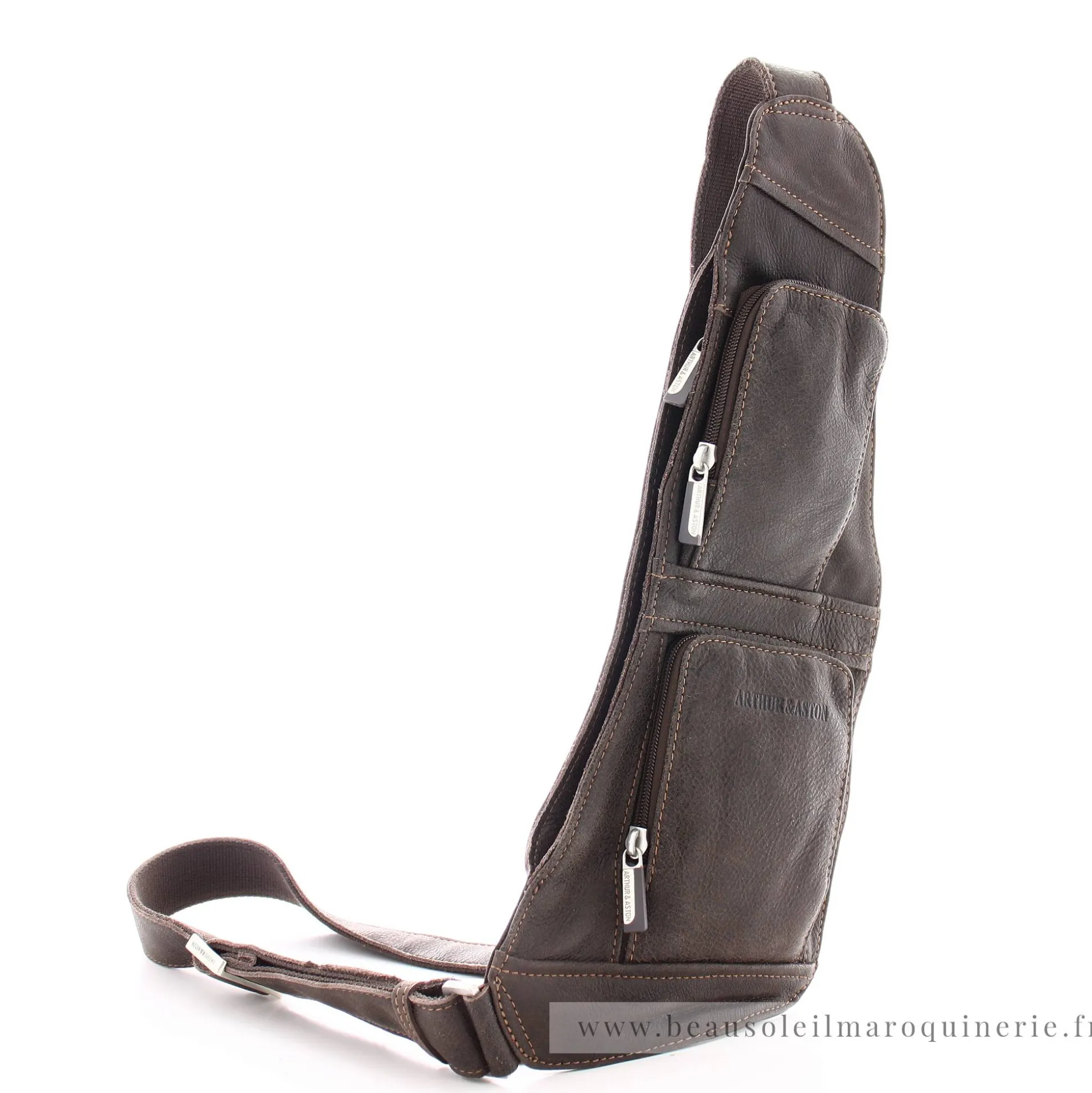 Arthur Aston Sacoche body bag cuir Cristiano*Homme Sacoches Homme